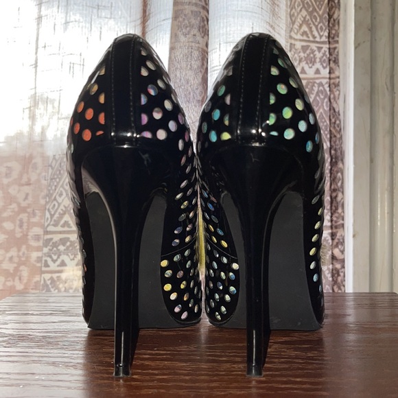 Privileged Stiletto Heels with yellow fur pompom Sz 7.5 - Picture 3 of 7